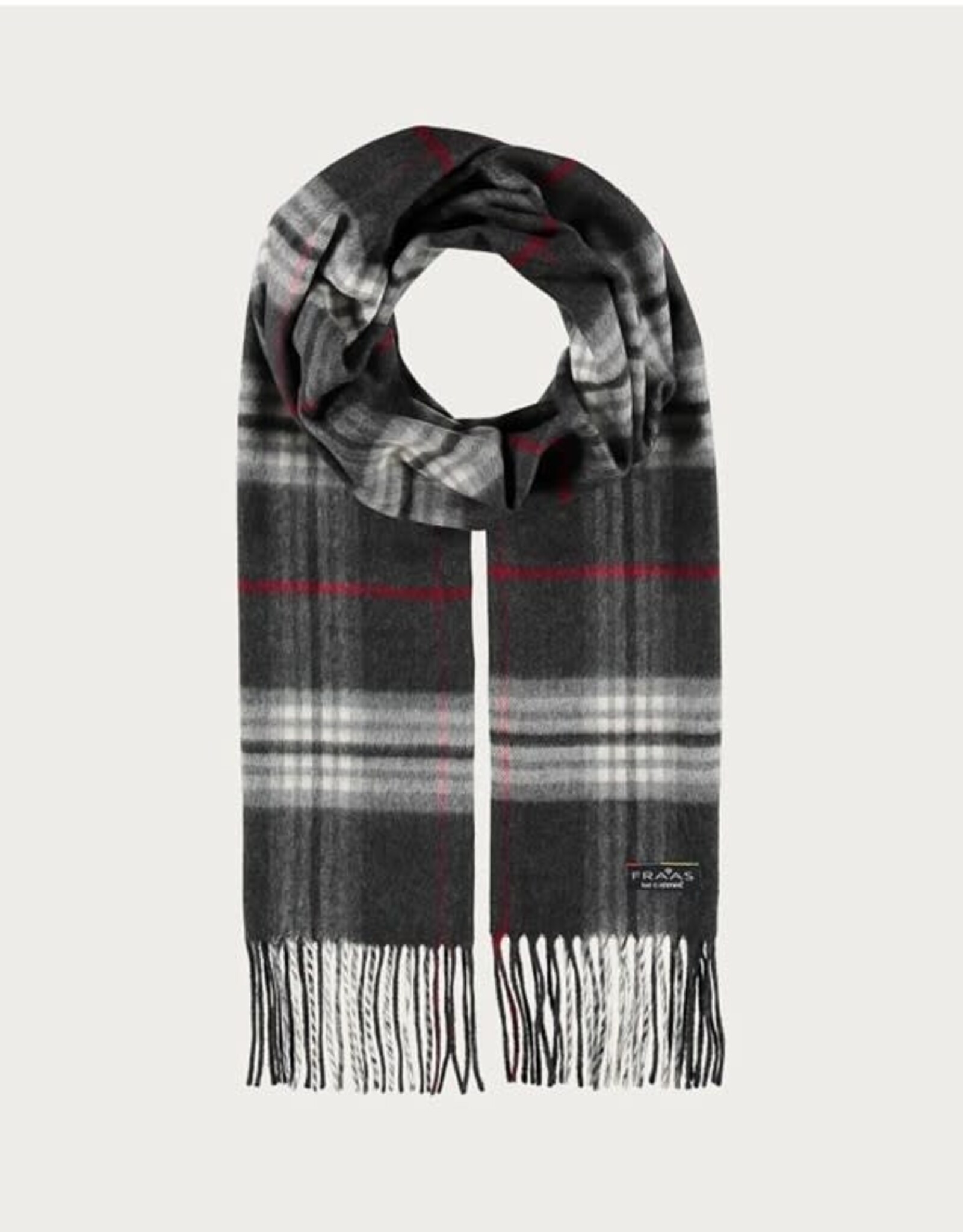 Fraas Foulard étroit plaid - Charcoal