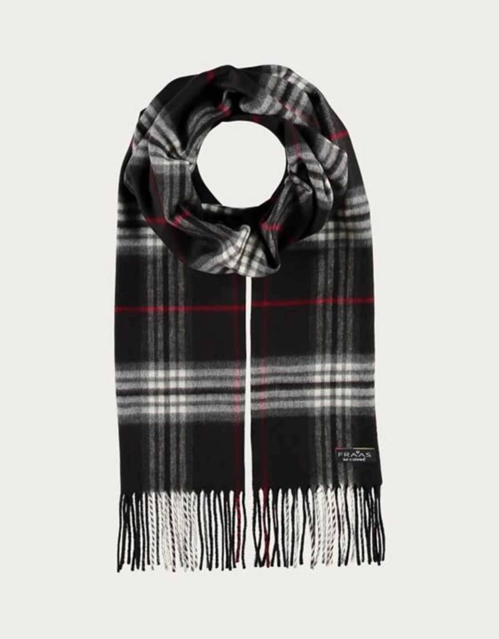 Fraas Foulard étroit plaid - Noir