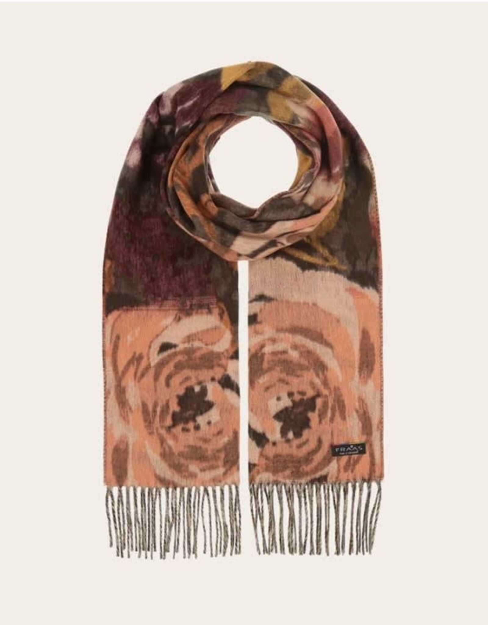 Fraas Foulard Fleurs Romantic - Rose pêche