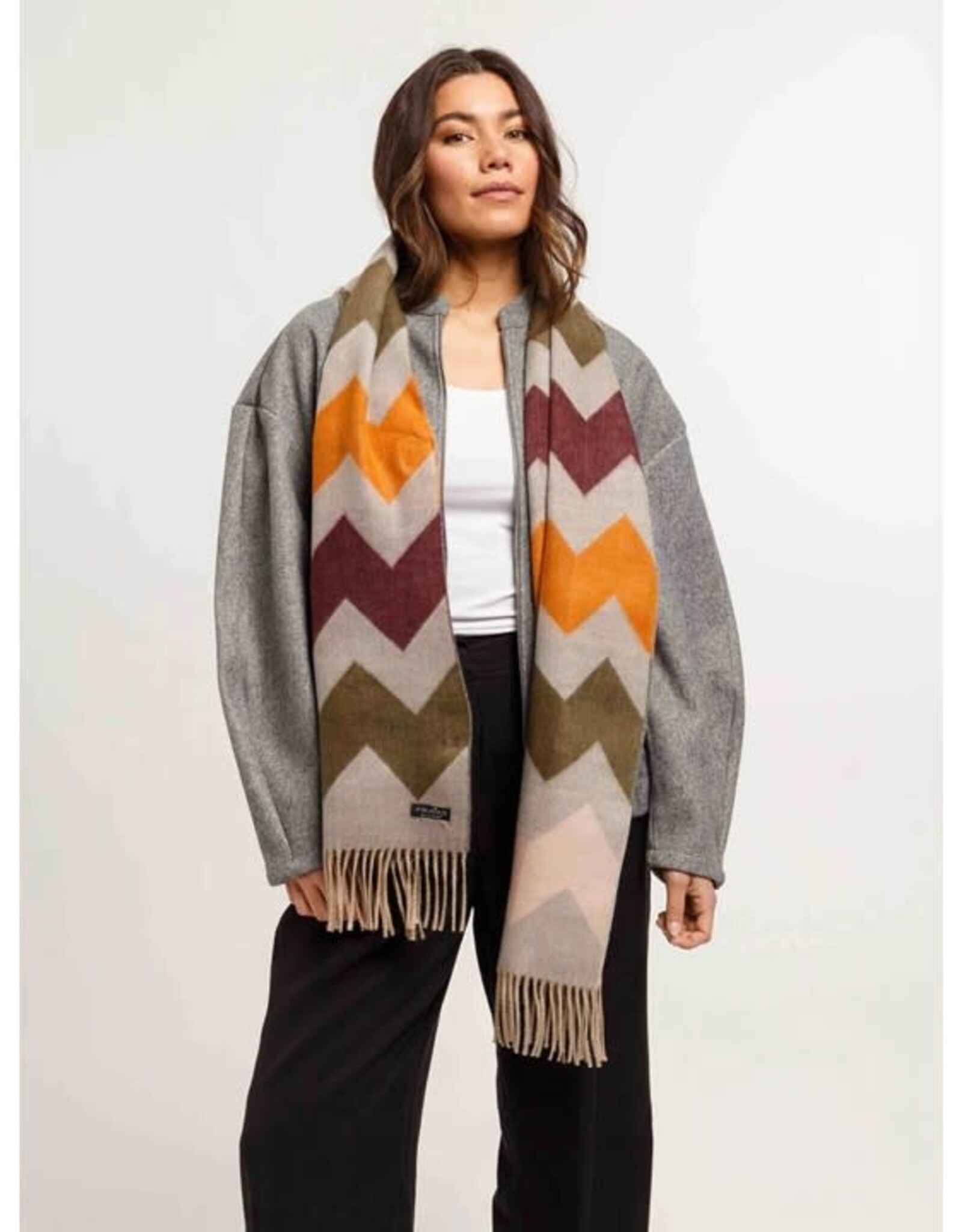 Fraas Foulard Zigzag - Kaki