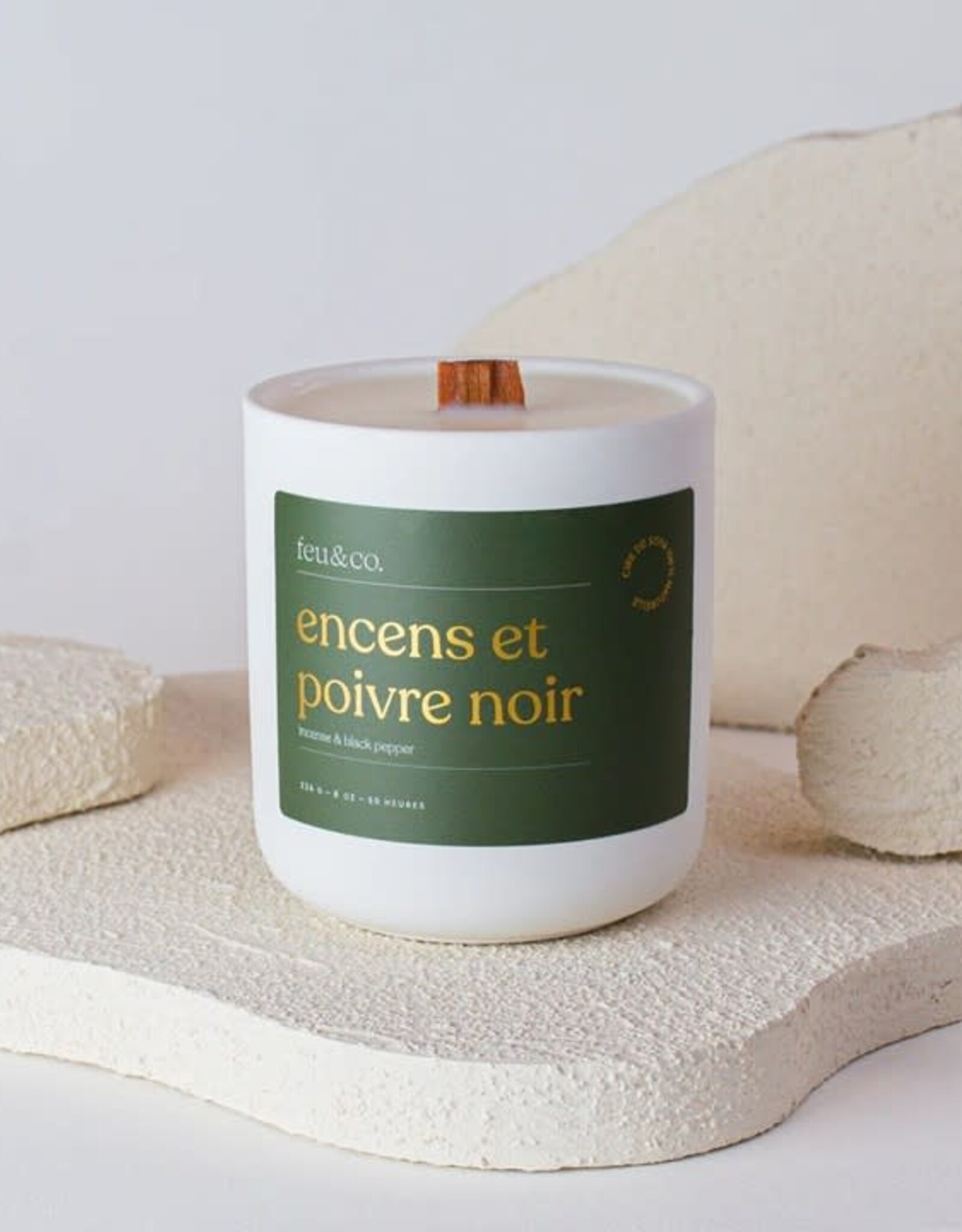 Feu & Co Bougie - Encens & Poivre noir