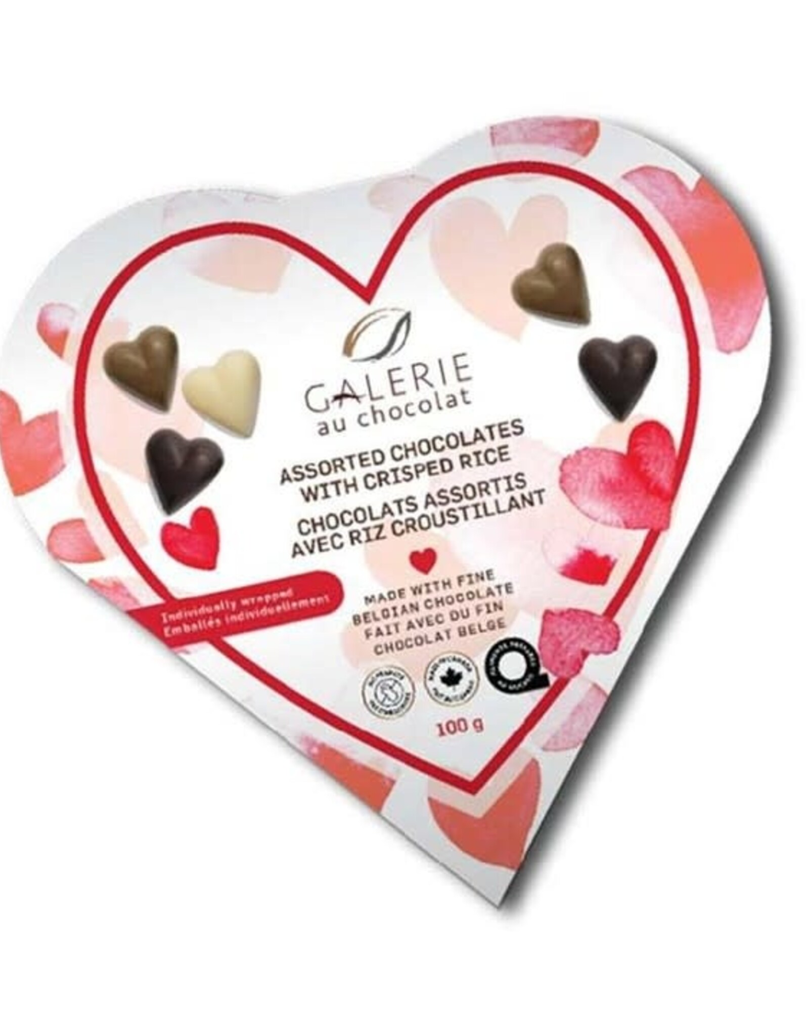 Boite Coeur - Chocolats croustillants assortis