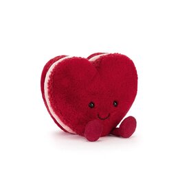 Jellycat Amuseables Arlette Coeur - Macaron Rouge