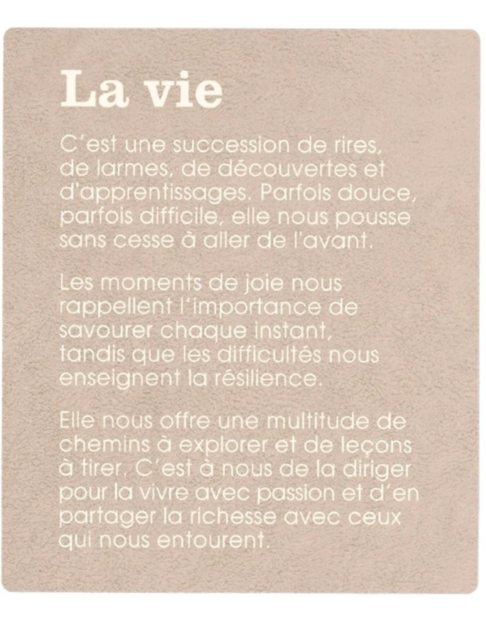 Chantal Lacroix Couverture - La vie