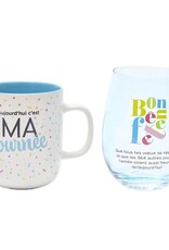 Chantal Lacroix Ens Tasse + Verre - Bonne Fête