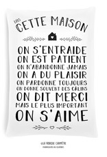 Fabrique Champêtre Coussin -  Dans cette maison ...