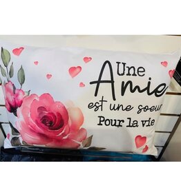 Fabrique Champêtre Coussin  - Une amie = soeur pour la vie