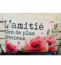 Fabrique Champêtre Coussin  - l'amitié c'est précieux