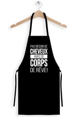 Fabrique Champêtre Tablier noir - Pas de cheveux corps de rêve