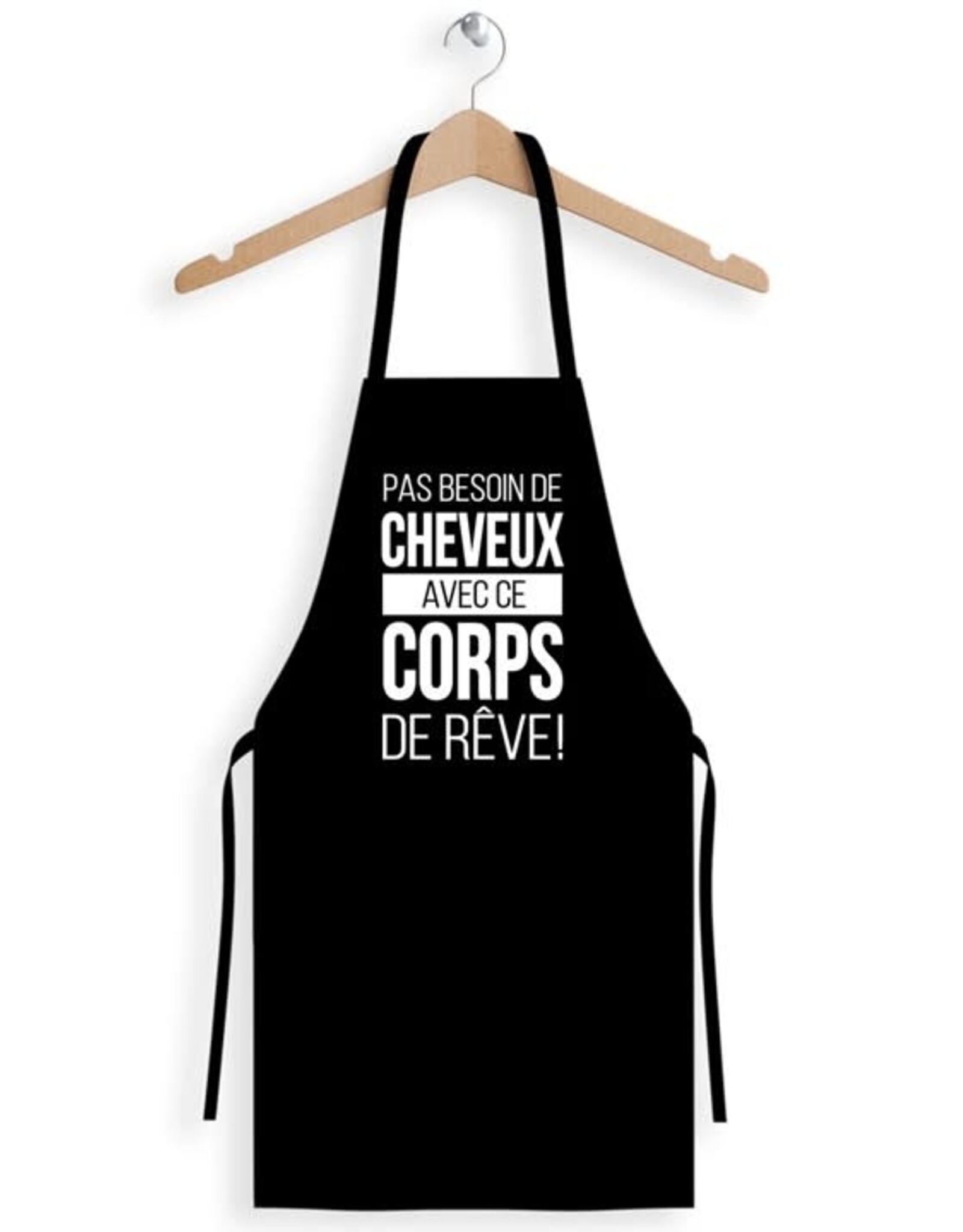 Fabrique Champêtre Tablier noir - Pas de cheveux corps de rêve