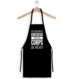 Fabrique Champêtre Tablier noir - Pas de cheveux corps de rêve
