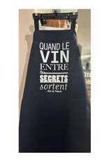 Fabrique Champêtre Tablier noir - Quand le vin entre ...