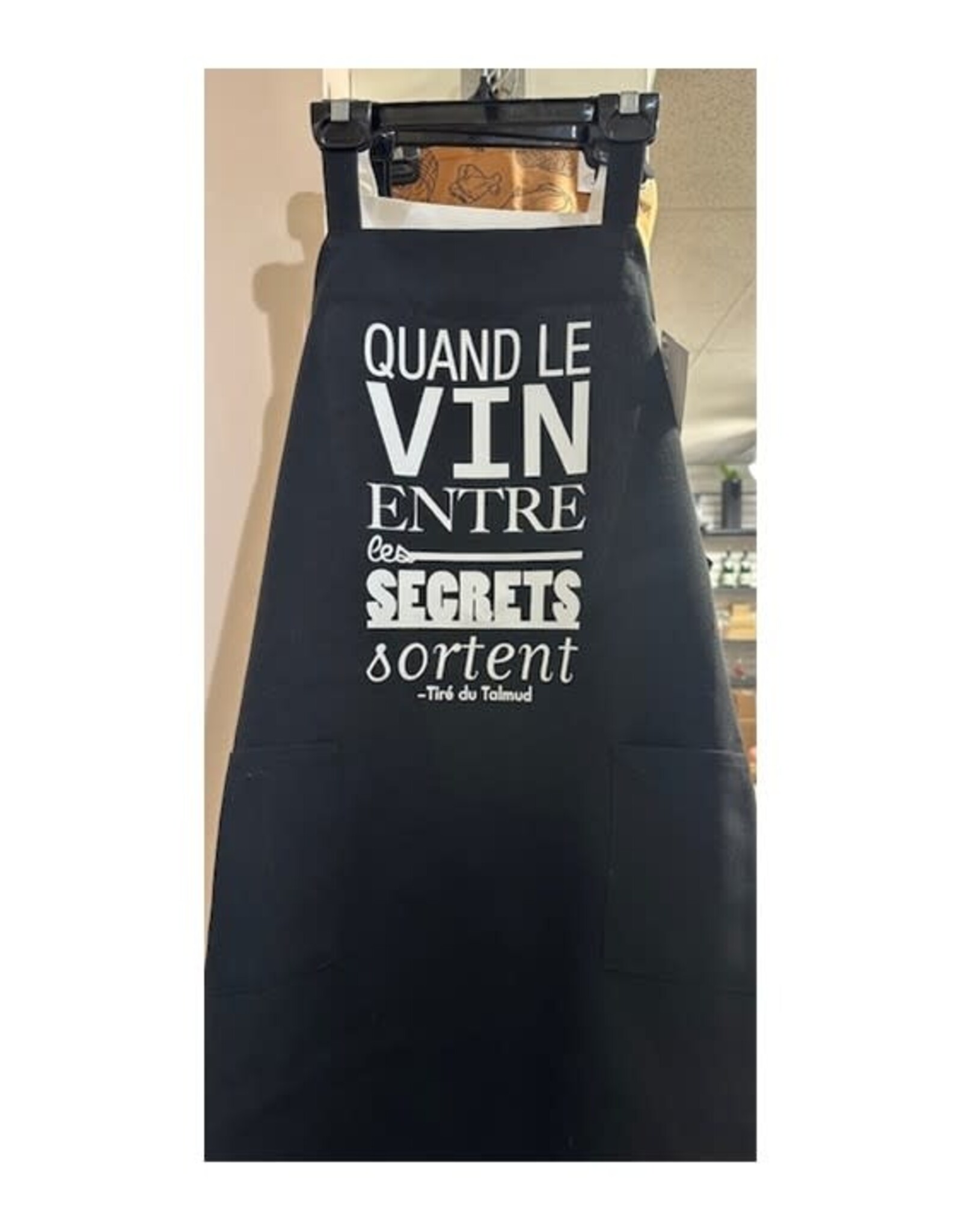 Fabrique Champêtre Tablier noir - Quand le vin entre ...