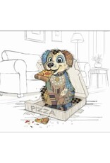 Napperon - Chien + pizza