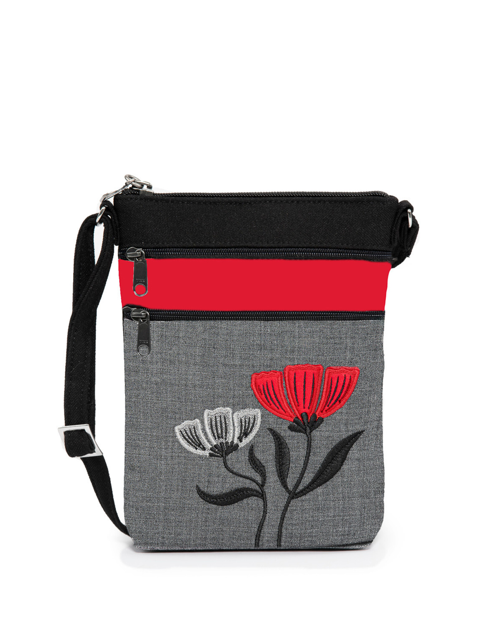 Jak's Pochette de marche Fleur - Rouge