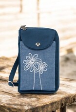 Jak's Étui cellulaire - Fleurs   (Marine)