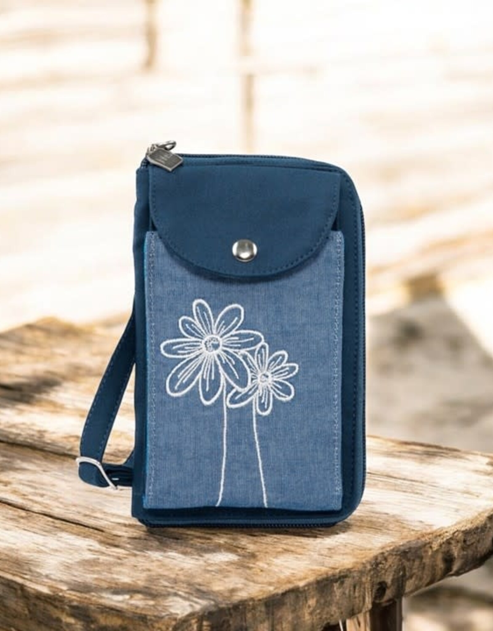 Jak's Étui cellulaire - Fleurs   (Marine)