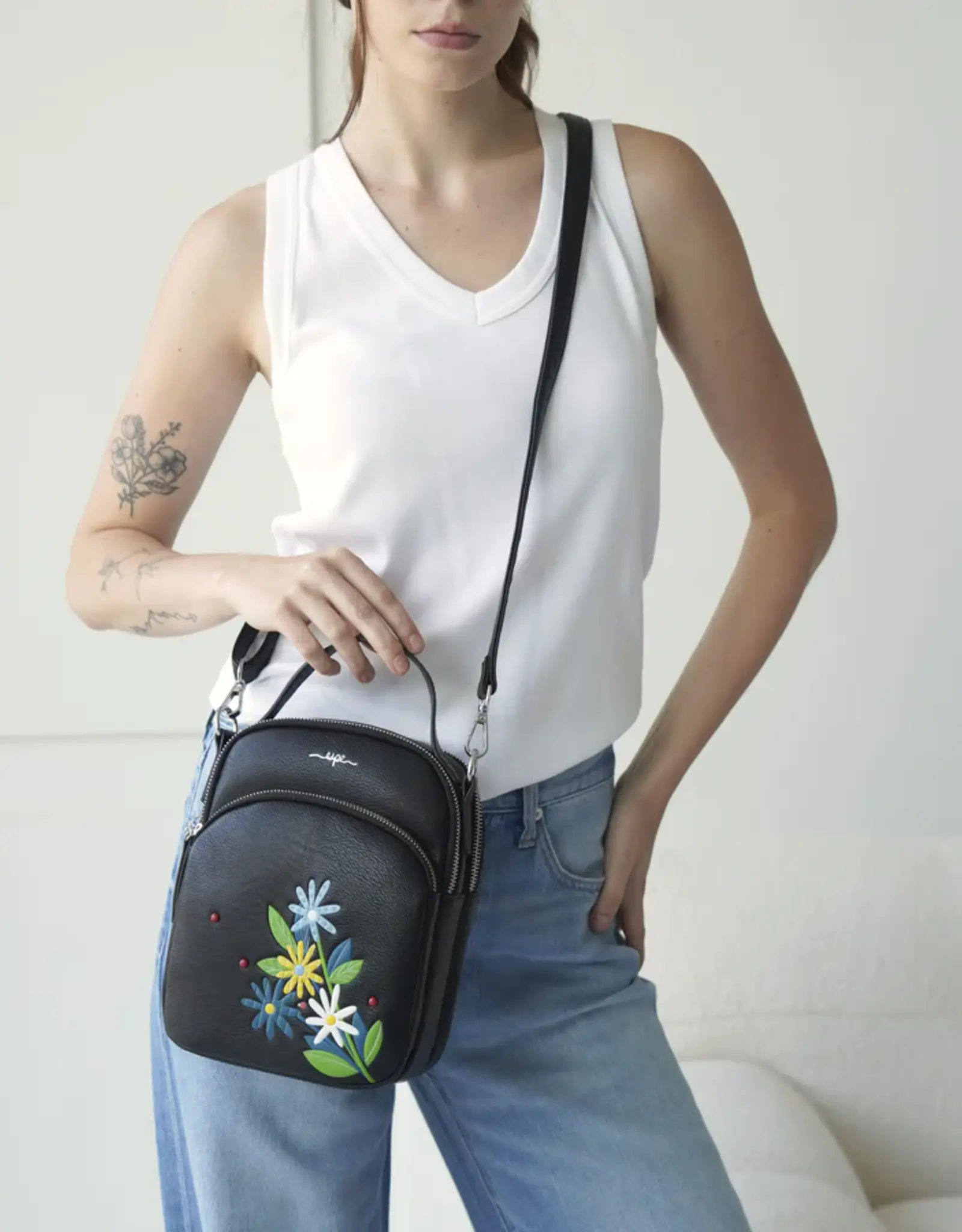 Lambert Marigold Crossbody - Noir