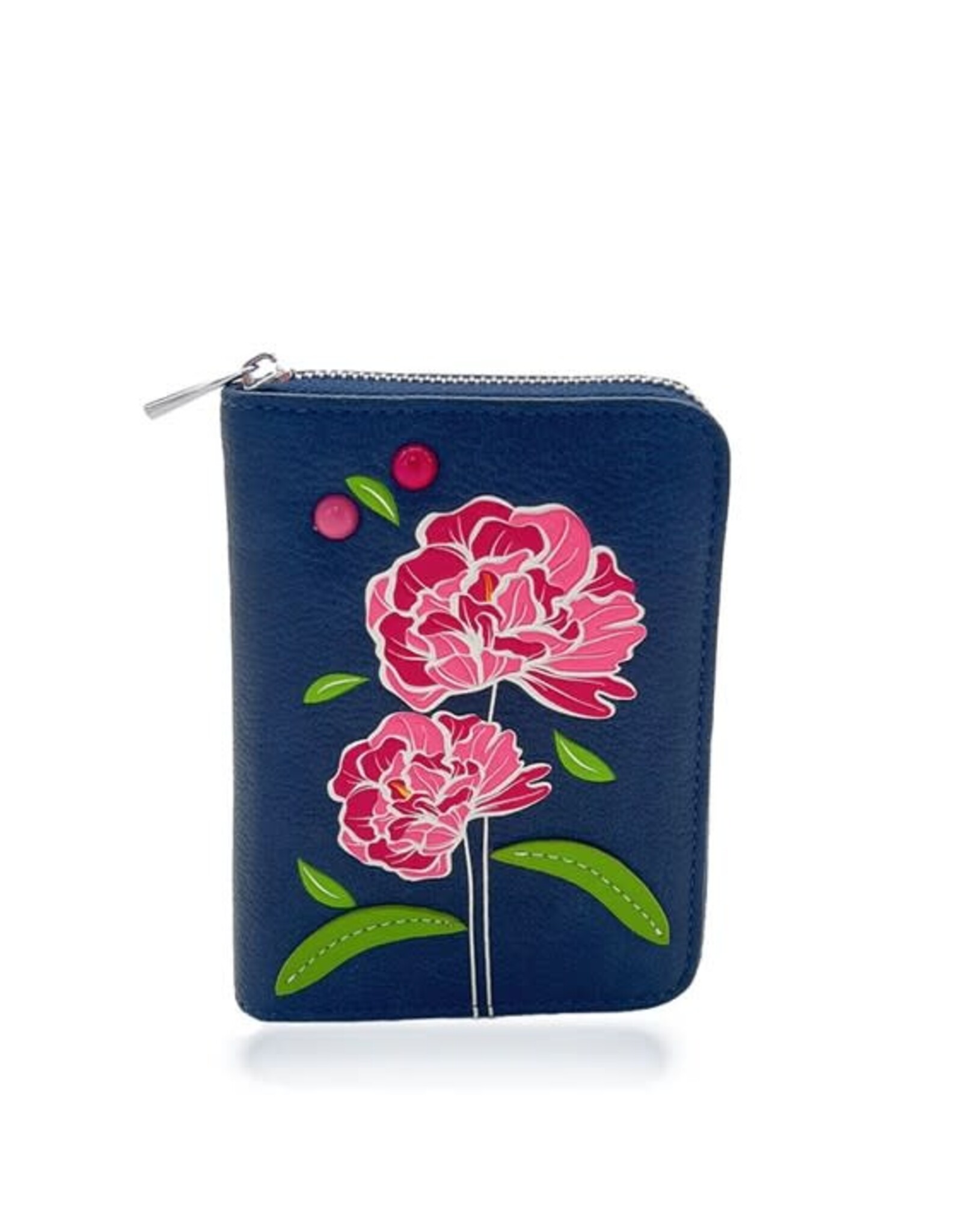 ESPE Petit Portefeuille Peony zip - Bleu