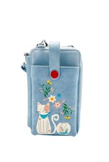 ESPE Étui cellulaire Chat cléo - Bleu pâle