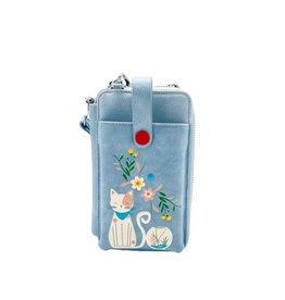 ESPE Étui cellulaire Chat cléo - Bleu pâle