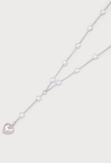 Caracol Collier Rosaire perle en coeur - slv