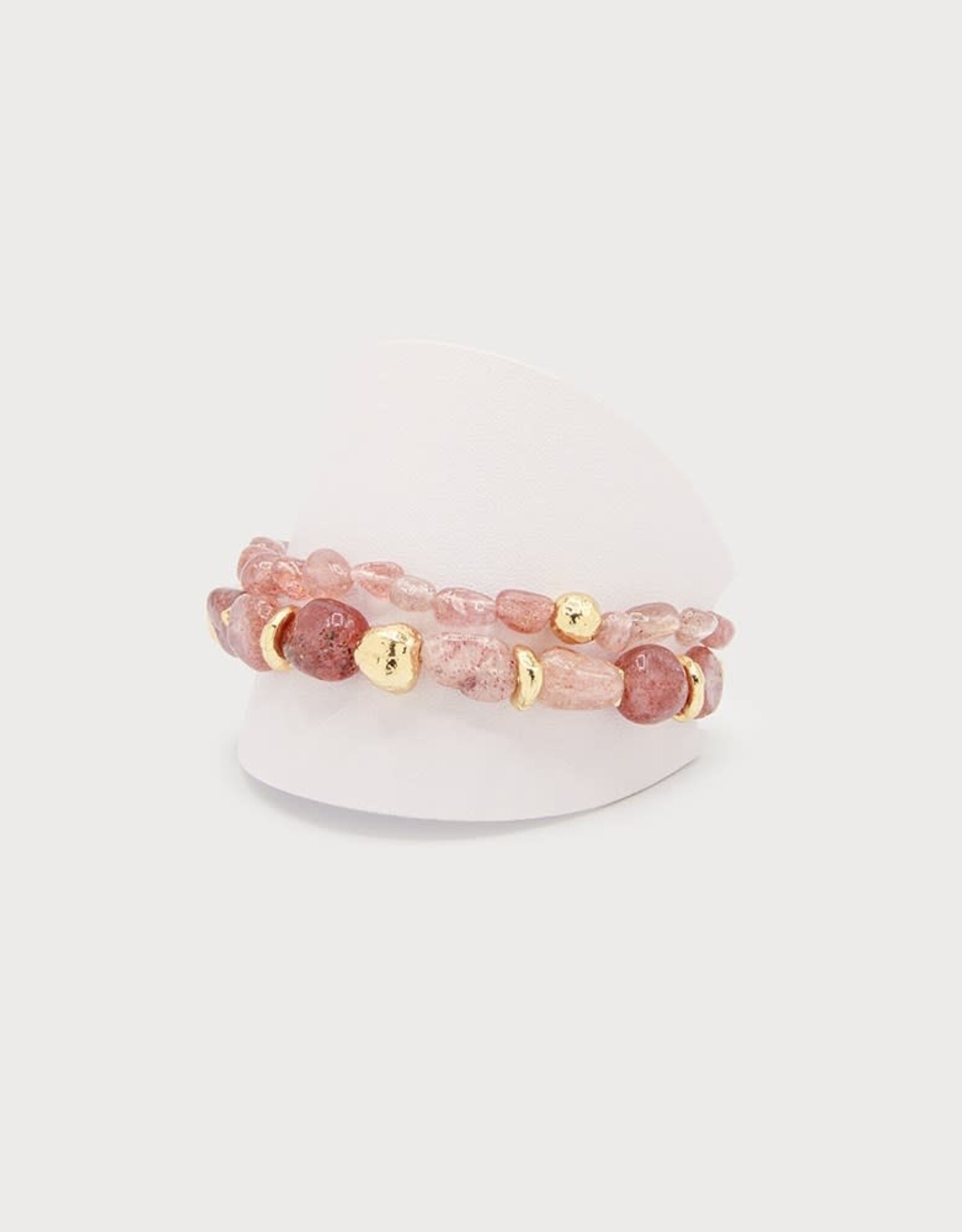 Caracol Duo bracelet élastique #3379 - Rose