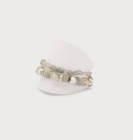 Caracol Duo bracelet élastique #3379 - Gris