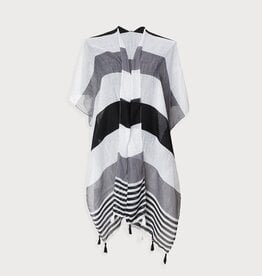 Caracol Paréo de plage - Noir & Blanc