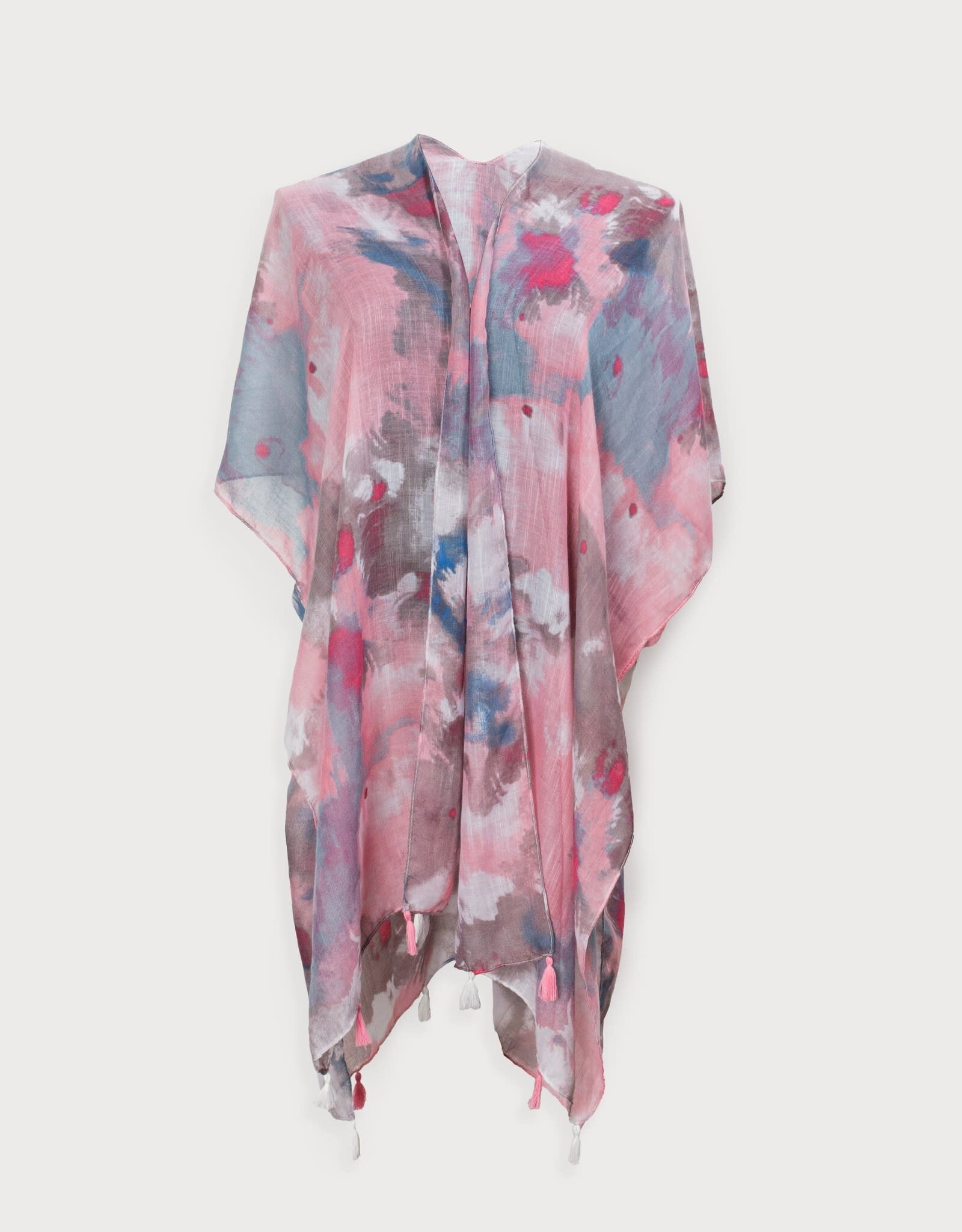 Caracol Paréo de plage - Fleuri rose