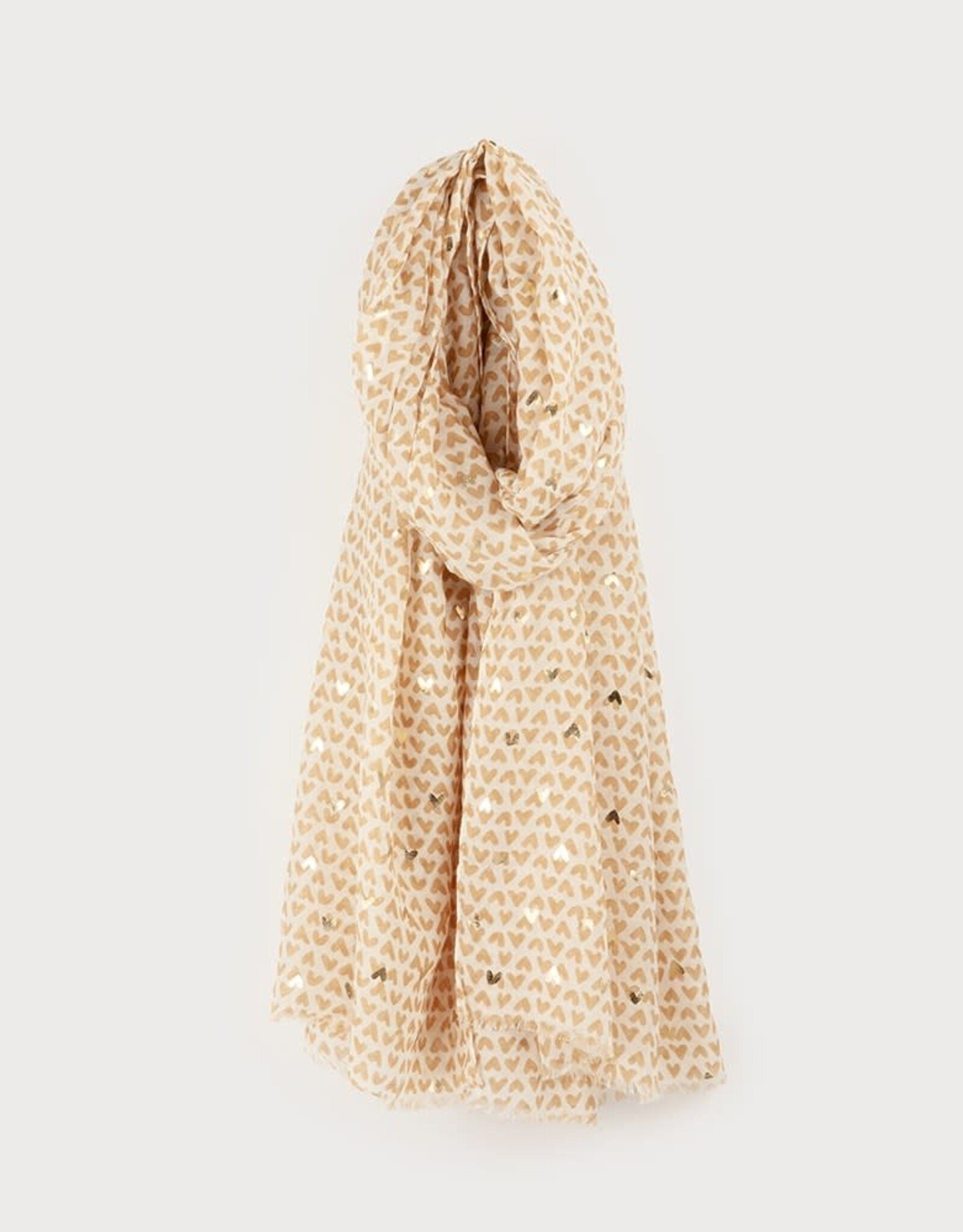 Caracol Foulard mini coeurs - Beige