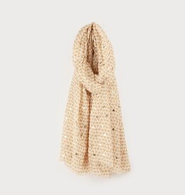 Caracol Foulard mini coeurs - Beige