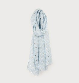 Caracol Foulard mini coeurs - Bleu