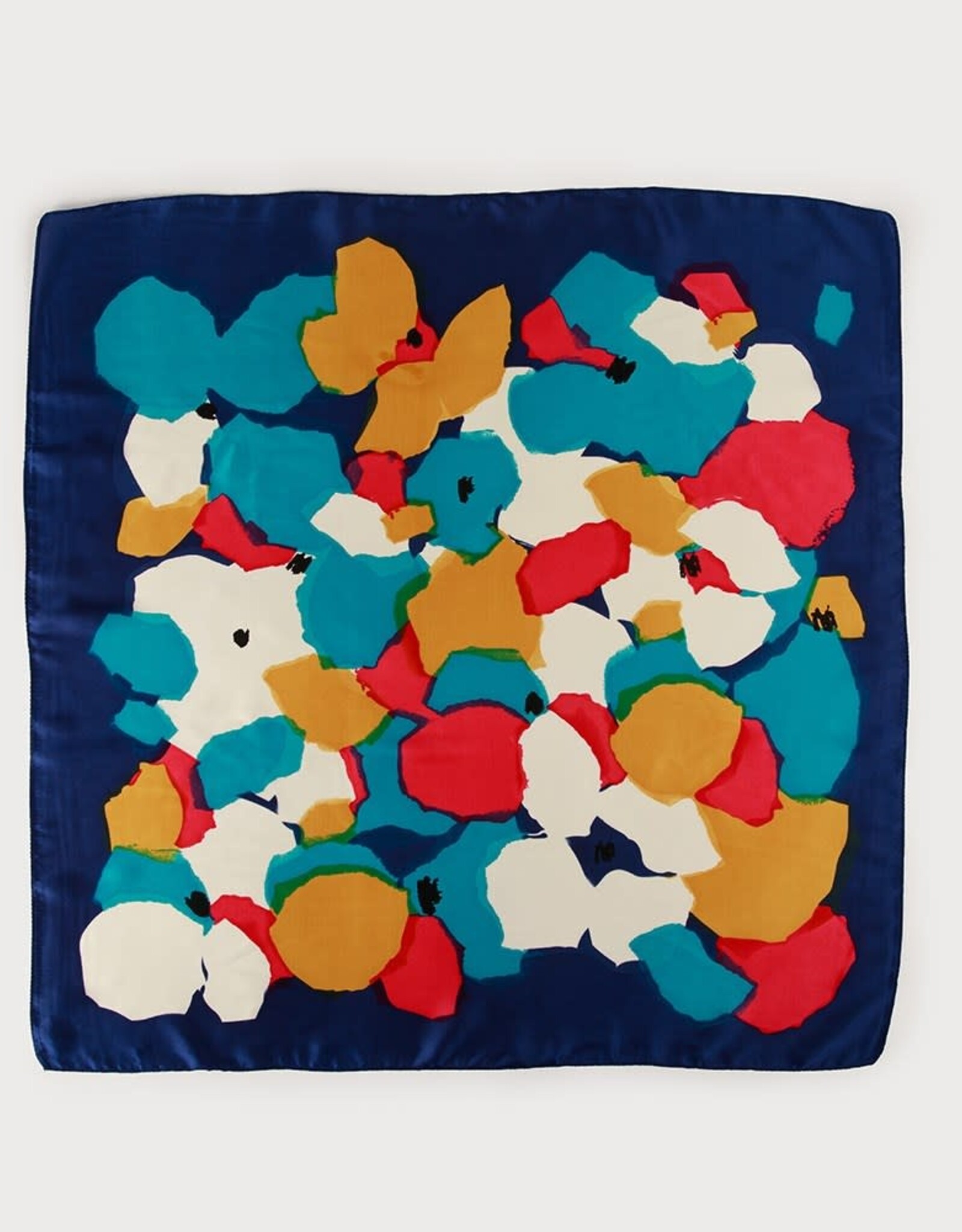 Caracol Petit foulard carré Fleuri - Multi marine
