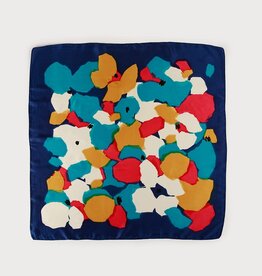 Caracol Petit foulard carré Fleuri - Multi marine