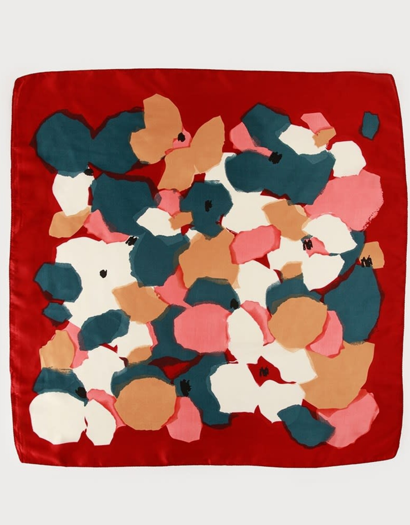 Caracol Petit foulard carré Fleuri - Multi Rouge