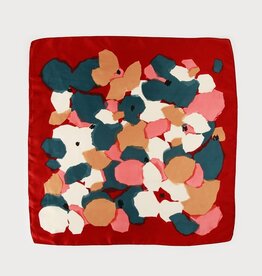 Caracol Petit foulard carré Fleuri - Multi Rouge