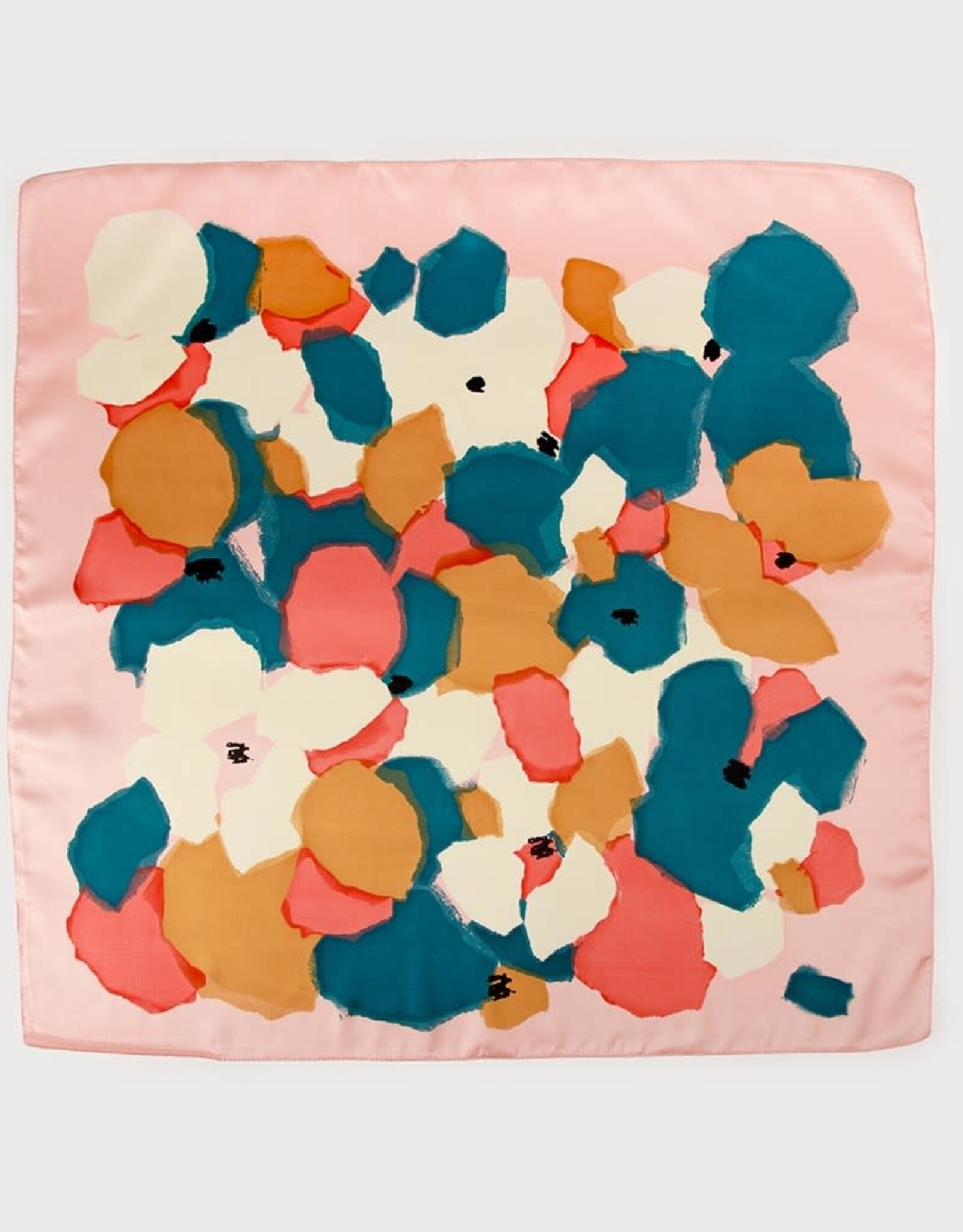 Caracol Petit foulard carré Fleuri - Multi Rose