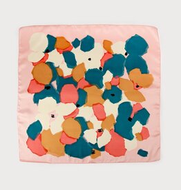 Caracol Petit foulard carré Fleuri - Multi Rose