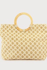 Caracol Sac fourre-tout en raffia - 2 tons Naturel