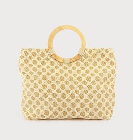 Caracol Sac fourre-tout en raffia - 2 tons Naturel