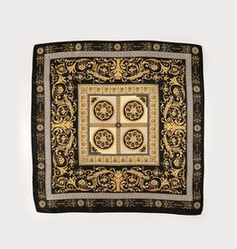 Caracol Petit foulard carré Paisley - Noir