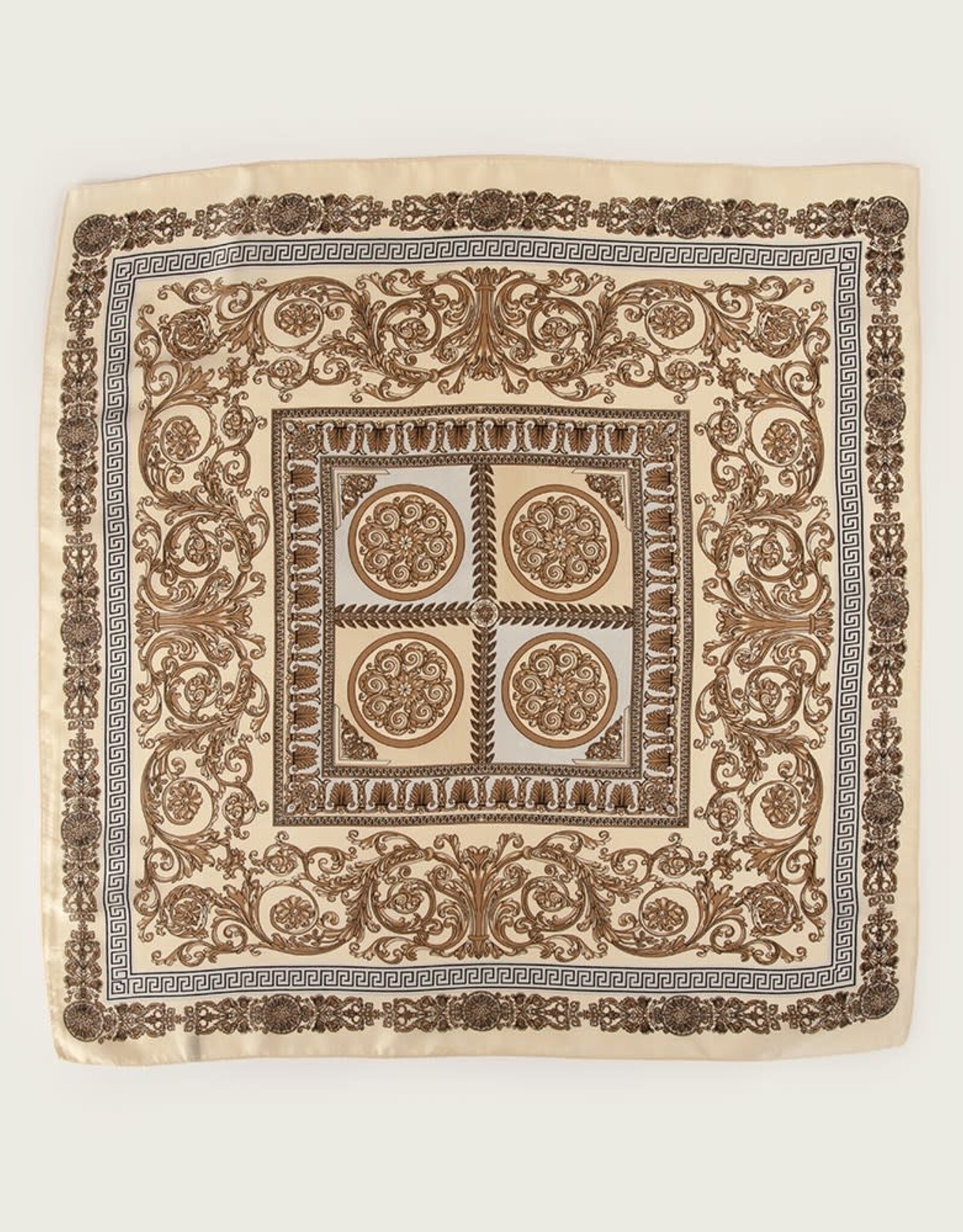 Caracol Petit foulard carré Paisley - Crème
