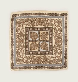 Caracol Petit foulard carré Paisley - Crème
