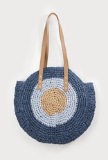 Caracol Sac fourre-tout en raffia - Marine