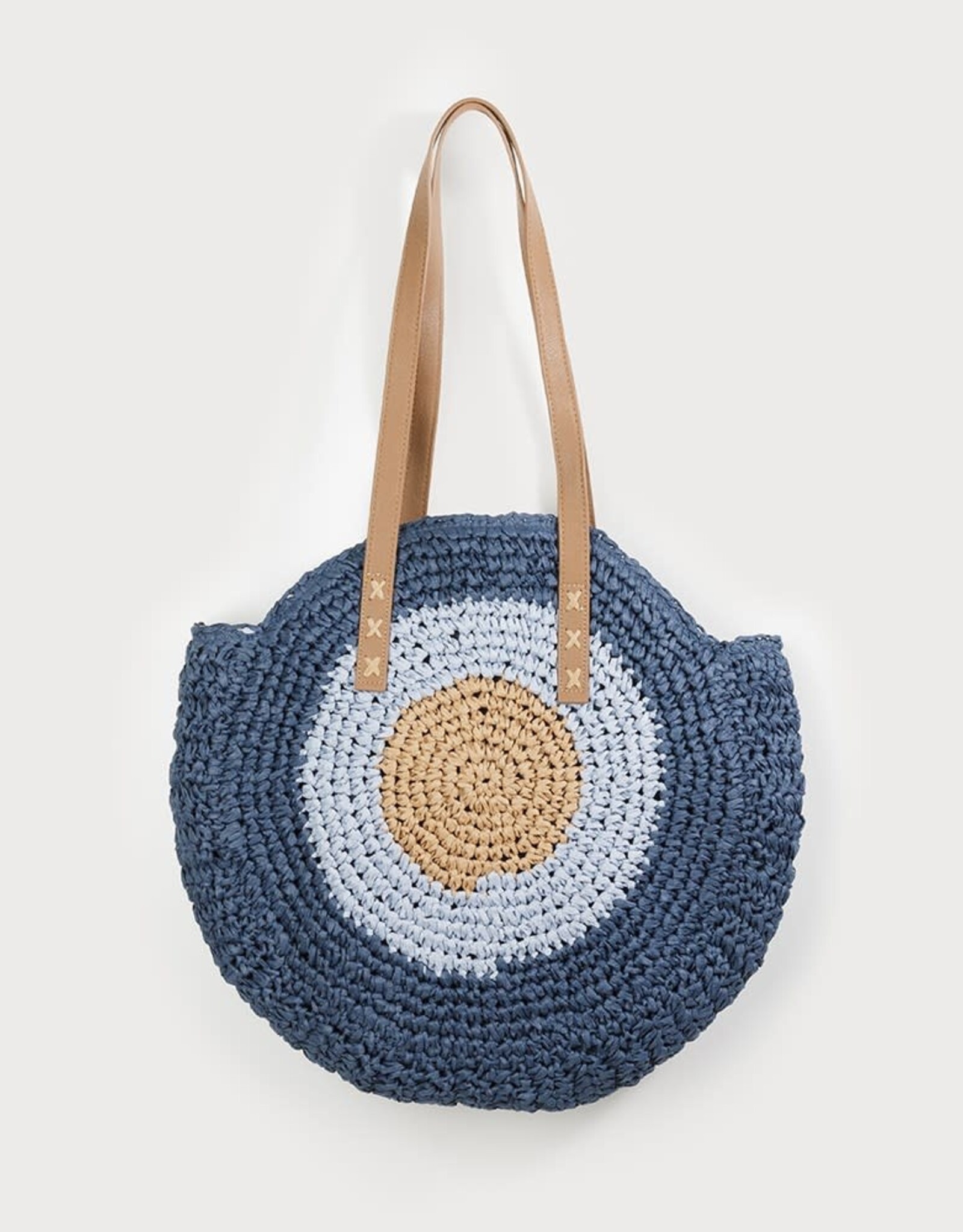 Caracol Sac fourre-tout en raffia - Marine
