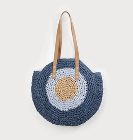 Caracol Sac fourre-tout en raffia - Marine
