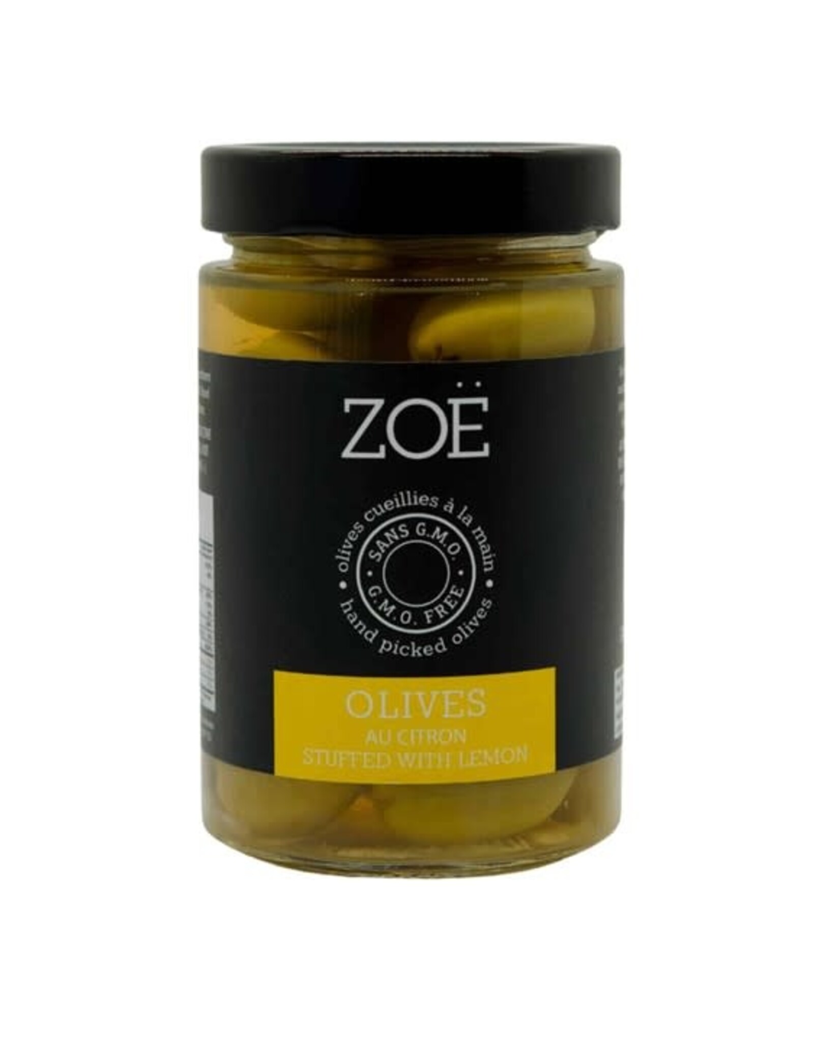 Zoé huile Olives vertes farcies au citron