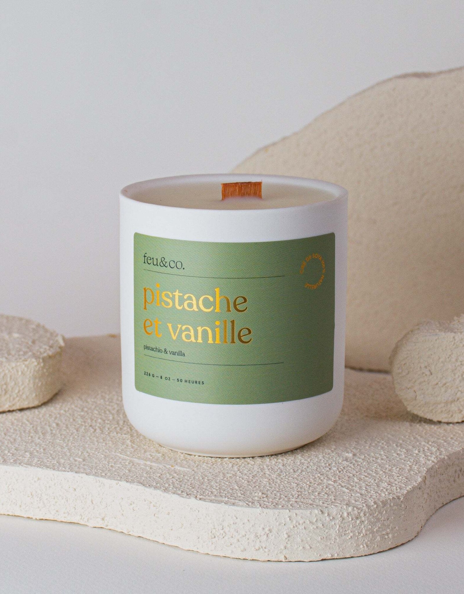 Feu & Co Bougie - Pistache & Vanille