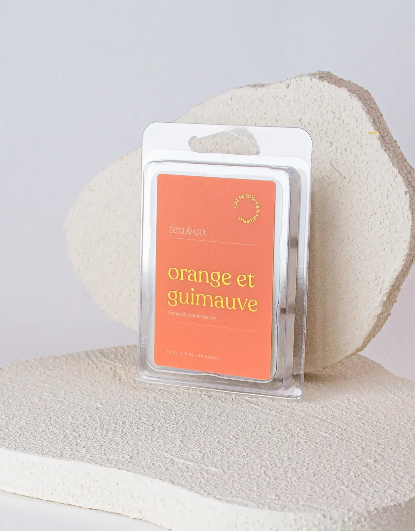 Feu & Co Cube de cire - Orange & Guimauve